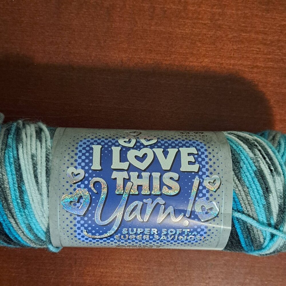 Yarn I Love This Yarn 1 Skein Agean Stripe 5 Ounce Acrylic 142 Grams 252 Yards